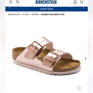 Birkenstock, Arizona Birko-Flor,Kids Metallic copper